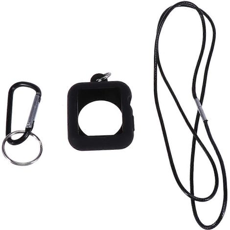 Étui pendentif en silicone 42 mm, collier et pendentif pour Apple Watch (noir)-Black