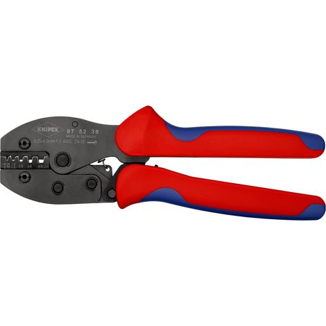 KNIPEX 97 52 38 PreciForce® Pinza per capicorda con manici multicomponente brunita 220 mm
