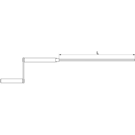 MACO RUSTICO Bedienungskurbel BLR ohne Kreuzgelenk, L=400 mm, schwarz (23859) (1/2)