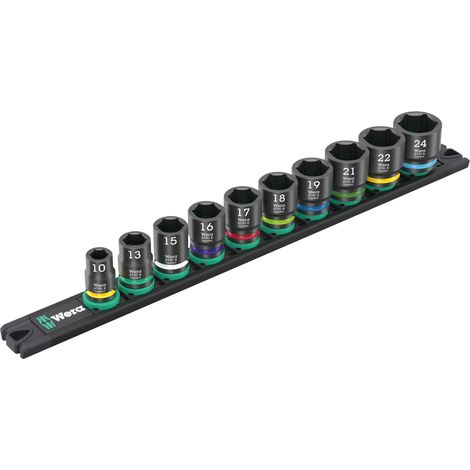 Wera 9607 Nuss-Magnetleiste B Impaktor 1 Jeu de clés à douille métrique 3/8 11 pièces 05005451001 (1/4)