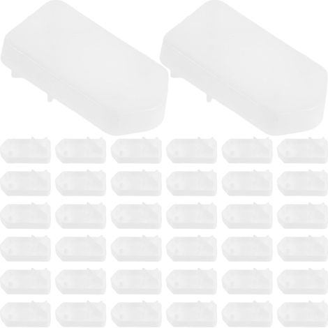 100 embouts inférieurs et tringles à stores enrouleurs en plastique blanc, surface lisse, (1/5)