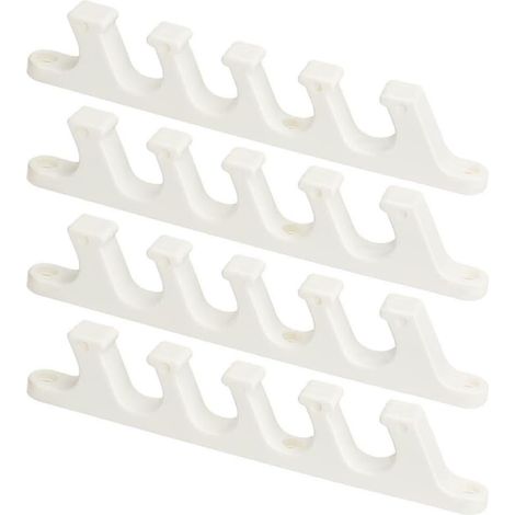 Lot de 4 supports réglables multipositions pour chaise longue réglable 5 positions, pièce de rechange pour dossier de chaise longue d'extérieur (support en plastique). (1/5)