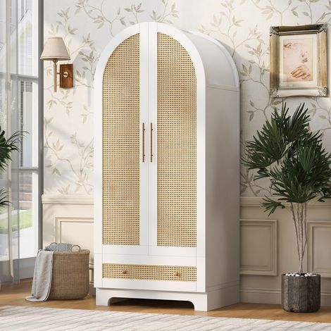 Armario 2 puertas con cajones 70x55x170 cm OKMYHOME (1/5)