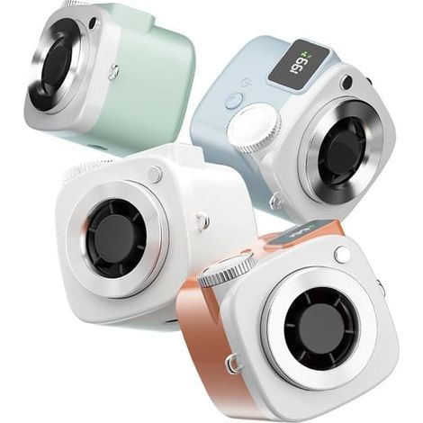 Pack 4 ventilateurs personnels mini caméra rechargeables USB, 199 vitesses-Multicolore (1/5)