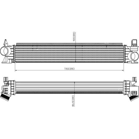 Intercooler, échangeur NRF 309033 FIAT 1382429080 53144431