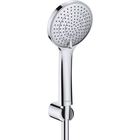 Brauseset Duravit Universal, wassersparend, Wandanschlussbogen, Brauseschlauch mit Verdrehschutz, Chrom (1/5)
