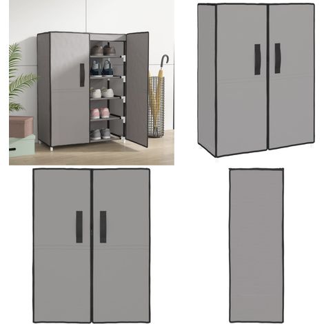 Armoire à chaussures Gris 60x28x90 cm Tissu - Armoire À Chaussures - Meuble Range Chaussure - Étagère À Chaussures - Rangement Chaussures - Organiseur Chaussures - Home & Living (1/5)