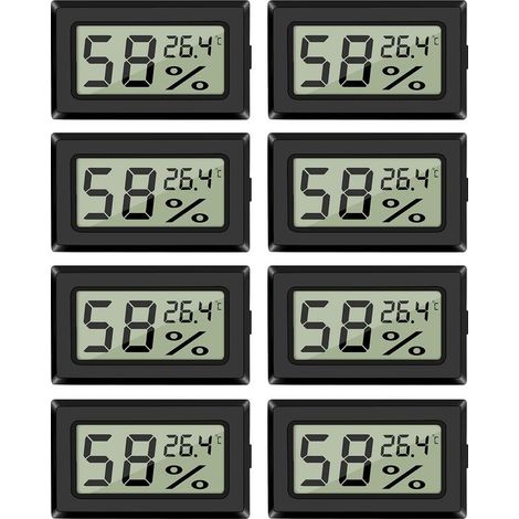 Pack Mini Hygrometers, Digital Thermometers, Indoor Humidity Meters with Temperature Sensor for Greenhouse, Car, Home, Office, Celsius (°C) (1/5)