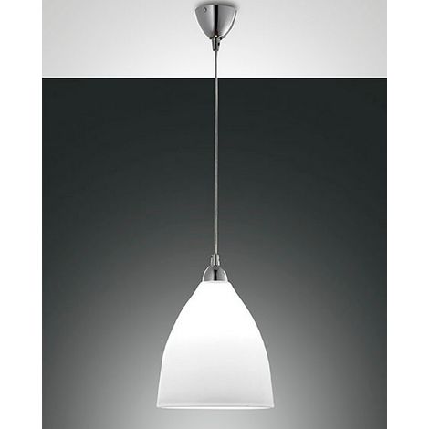 Suspension Provenza En Métal Et Verre Centrifugé Blanc, Douille E27 60W, Design Classique Et Élégant, Ip20, Code 2907-45-102
