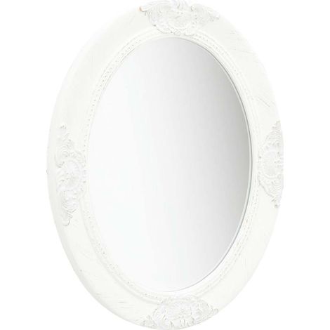 vidaXL Espejo de pared estilo barroco blanco 50x60 cm (1/2)