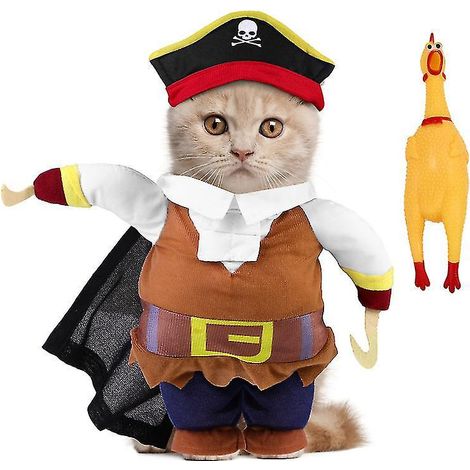 1 Stück Piratenkostüm für Haustiere zur Halloween-Dekoration