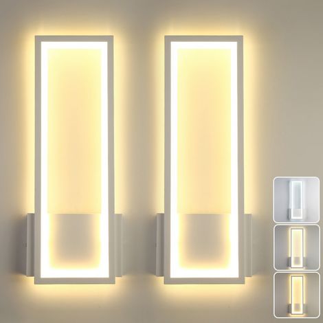 Lot de 2 appliques murales LED, lampe de chevet moderne, applique murale d'intérieur, éclairage décoratif, 3 températures de couleur réglables, 50 cm (1/5)