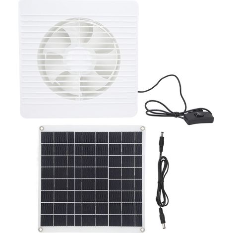 Ventilateur alimenté par panneau solaire pour maintenir la Circulation de l'air, 6 pales, 15W, ventilateur d'extraction pour poulaillers et serres, 8 pouces (1/5)