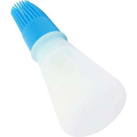 Pinceau à huile silicone avec flacon résistant à la chaleur, brosse de cuisine bleue pour huilage et pâtisserie, set 2 pièces (1/5)