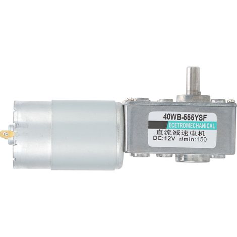 Moteur à engrenage à vis sans fin DC 12V, couple élevé, vitesse lente 150tr/min, micro moteur bidirectionnel XD40WB-555YSF, contrôle précis, usage industriel (1/5)