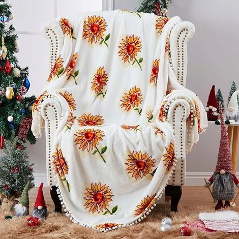 Fleecedecke, Überwurf, weich, dick, warm, groß, 153 x 204 cm, Weihnachten