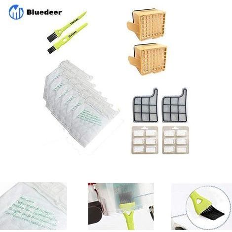 Kit Sac Aspirateur Compatible Vorwerk Kobold VK135/VK136 - 6 Sacs + 2 Filtres + 12 Parfums (1/4)