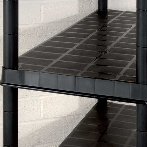 vidaXL Étagère de rangement à 5 niveaux Noir 170x40x185 cm Plastique (1/5)