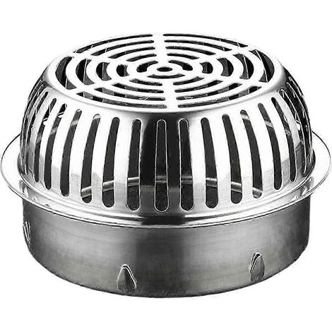 Couvercle de drain de sol et de toit en acier inoxydable 304, filtre anti-obstruction pour tuyau de descente de gouttière et de balcon. (1/5)