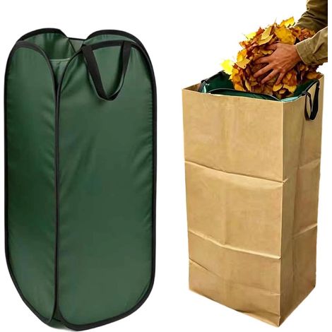 Support Pour Sacs À Déchets Jardin Support Pliable En Toile Oxford  Support Pour Sac À Feuilles Pour Gazon Pelouse Cour Jardin Déchets Verts Déchets de Jardin Recyclage Extérieur (1/5)