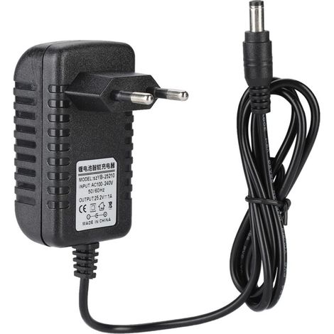 Adaptateur de chargeur Li Ion 25.2V/1A à charge rapide, entrée 100‑240V, protections multi-niveaux, prise EU (1/5)