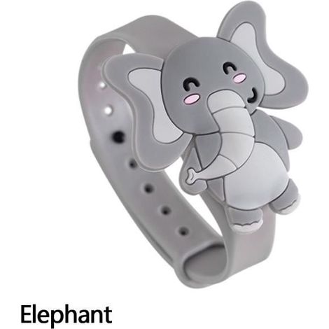 Éléphant - Bracelets Répulsifs Anti-moustiques Pour Enfants, En Silicone, Mignon, Dessin Animé, Tueur D'insec