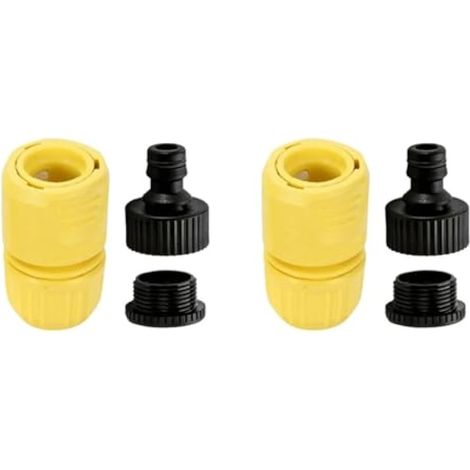 Kit adaptateur de raccordement rapide pour tuyau d'arrosage jaune, connecteur universel 4/5 points compatible avec les nettoyeurs haute pression K2, K3, K4, K5, K6 et K7 (1/3)