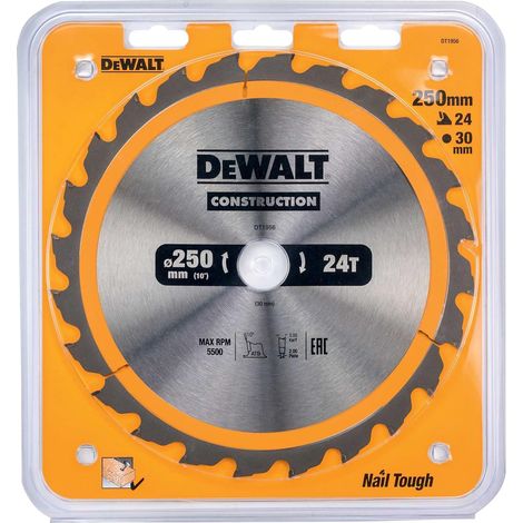 Dewalt DT1956-QZ Lame Sega Circolare 250x30mm 24T Cemento