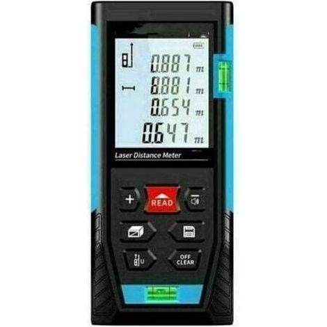 Télémètre Laser 50m, Metre Laser, Calcule Distance Surface Volume, Fonction Pythagore, Stocker 99 données, Fonction Muet, IP54 (1/4)