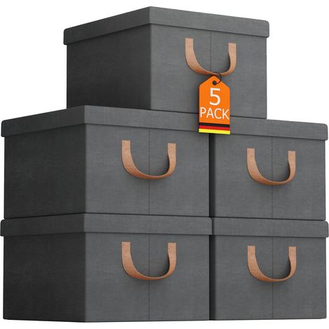 Cubos de almacenamiento, diseño plegable, material de tela resistente, 44x34x25cm (38L) (1/2)