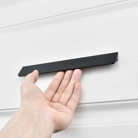 10x Boutons de portes Cuisine Armoire Porte Poignées Placard Tiroir Chambre Meubles Tirer Entraxe 128mm, Aluminium, avec des vis (1/5)