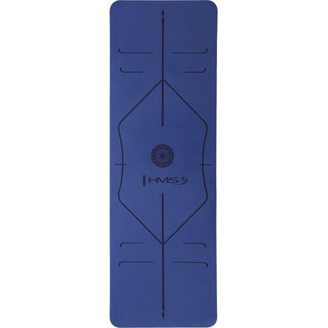 Tapis de yoga YM10 en TPE bleu foncé HMS