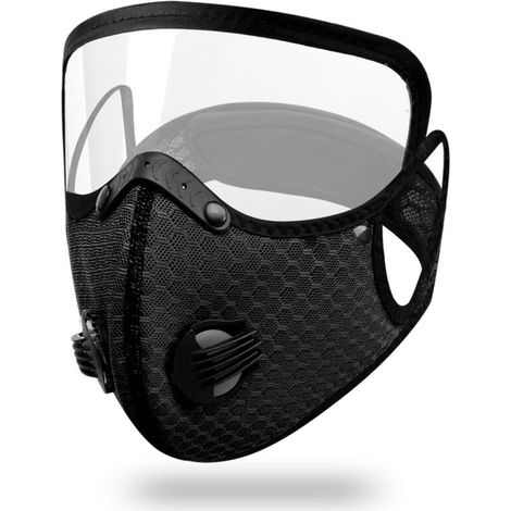 Masque sportif lavable avec filtre à charbon actif pour cyclisme et entraînements extérieurs