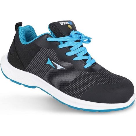 WORKFIT Sicherheitsschuh „Race“ (S3S SR-Schutz) mit verstärkter Zehenkappe – Größe 41, blau