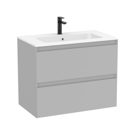 CONJUNTO MUEBLE TENUE 800 2 CAJONES + LAVABO STONEX PERLA