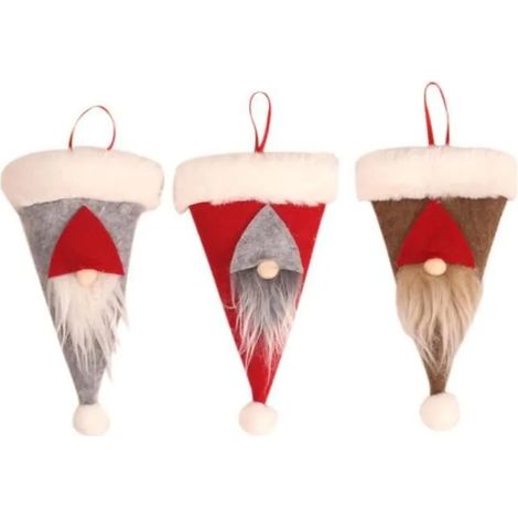 Sac à couvert de Noël,porte couverts de père Noël,décoration de table de cuisine réveillon de Noël,pour couteau,fourchette,cuillere (1/4)