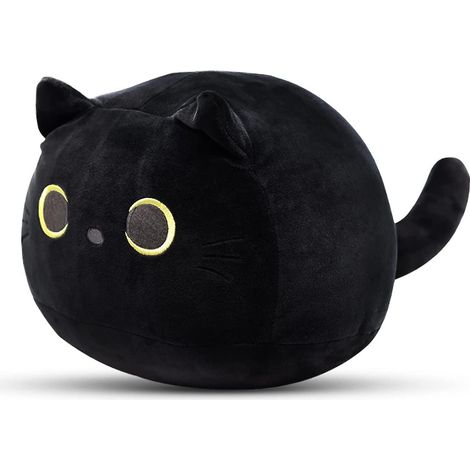 Ahlsen Oreiller de chat noir en peluche de 8 po pour chat noir (1/5)