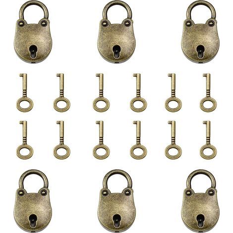 Antike Vorhängeschlösser, kleine Multifunktionsschlüssel, verschiedene Haushaltsgegenstände, Gepäck und Schmuckkästchen (mit 12 Schlüsseln) (1/5)