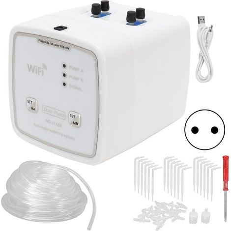 Timer irrigation of garden smart WIFI, Kit drip, watering system 100-240v, double pump, socket ue (1/5)