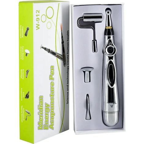 Stylo d'acupuncture faciale électronique avec stimulation des pulsations et des méridiens pour un massage relaxant et un soulagement de la douleur 02782-AquaForge