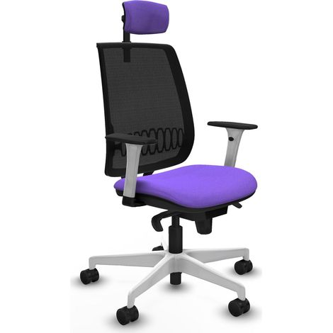Silla de oficina piqueras y crespo Alares blanco respaldo fijo (1/2)
