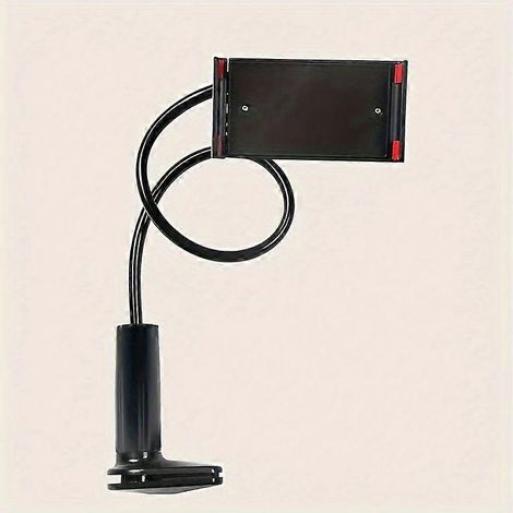 Support rotatif à 360° pour tablette et téléphone avec base en spirale, bras réglable, support de chevet, pince de 12 à 18 cm. (1/5)