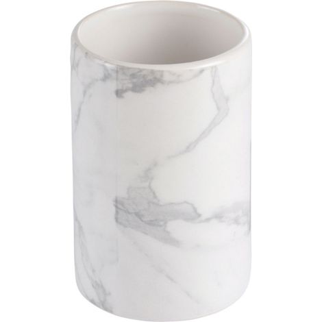 Gobelet Céramique "Effet Marbre" 11cm Blanc