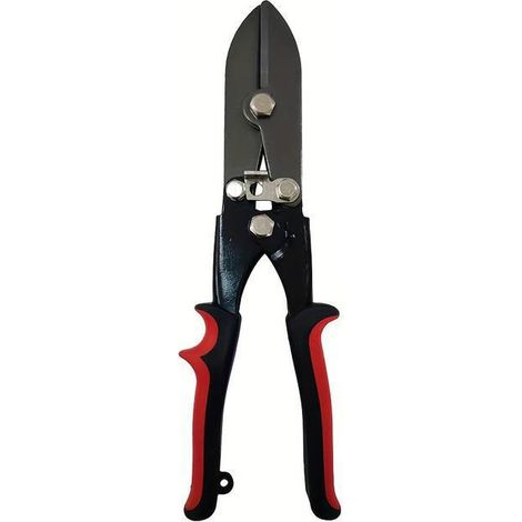 Rohrabschneider mit 5 Klingen, bestehend aus fünf rot-schwarzen, mehrlagigen Metallklingen, Blechschneider, Rohrendenschneider für Stahlrohre, rutschfester Griff (1/4)