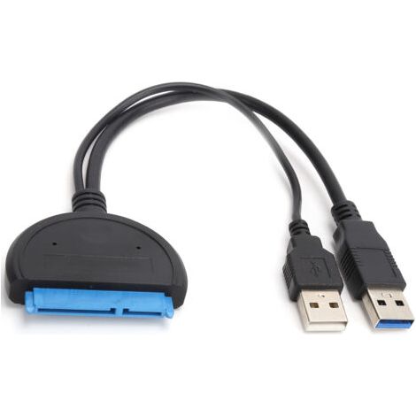 Câble adaptateur SATA vers USB 3.0 pour disques durs et SSD 2,5 pouces, connexion simple et rapide (1/5)