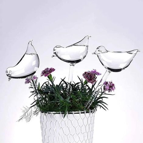 (5 pièces) Bulbes d'arrosage automatique pour plantes, boule d'arrosage automatique/dispositif d'arrosage en forme d'oiseau, système d'irrigation goutte à goutte pour plantes à fleurs de jardin d'inté