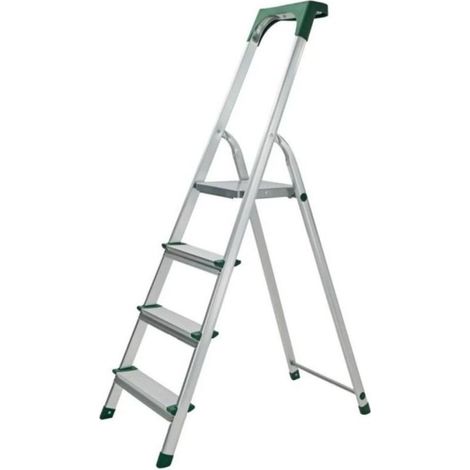 ORION91oficial® - Aluminum Ladder 285 cm Height, 4 Steps, Max Load 150 kg, Folding Design, Non-Slip Steps for Home Use, EN131 Certified, Compact Size, Easy Storage, Perfect for Indoor and Outdoor Tas (1/5)