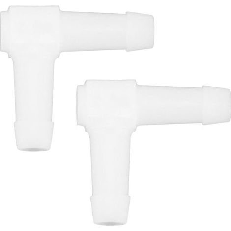 2x raccord de durite droit en L diamètre 3mm connecteur tube tuyau carburant essence tracteur tondeuse voiture (1/2)