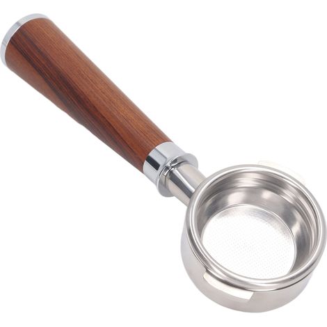 Kaffeefiltergriff, 58 mm, Edelstahl, abnehmbar, 3-teiliger Siebträger ohne Schaum für Nuova Kaffeemaschine, Rosenholz (1/5)