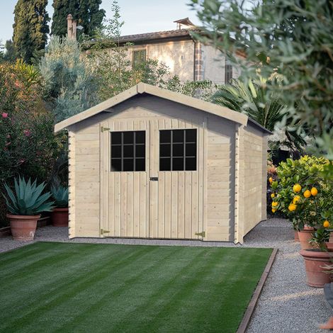 Casetta in legno da giardino rettangolare 317x313 cm